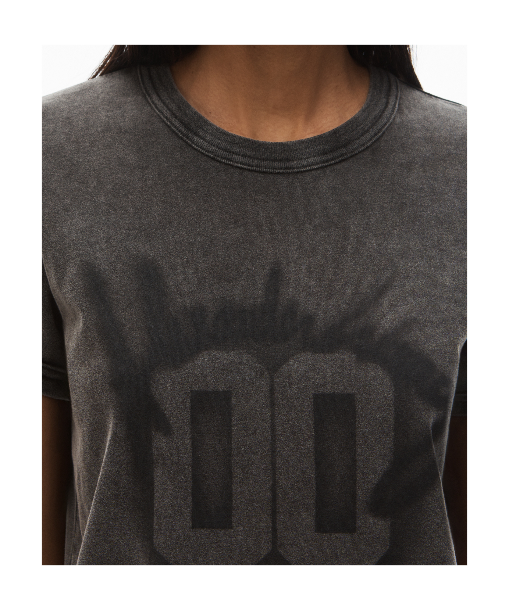 Alexander Wang Embroidered T-shirt Graphic Print In Black