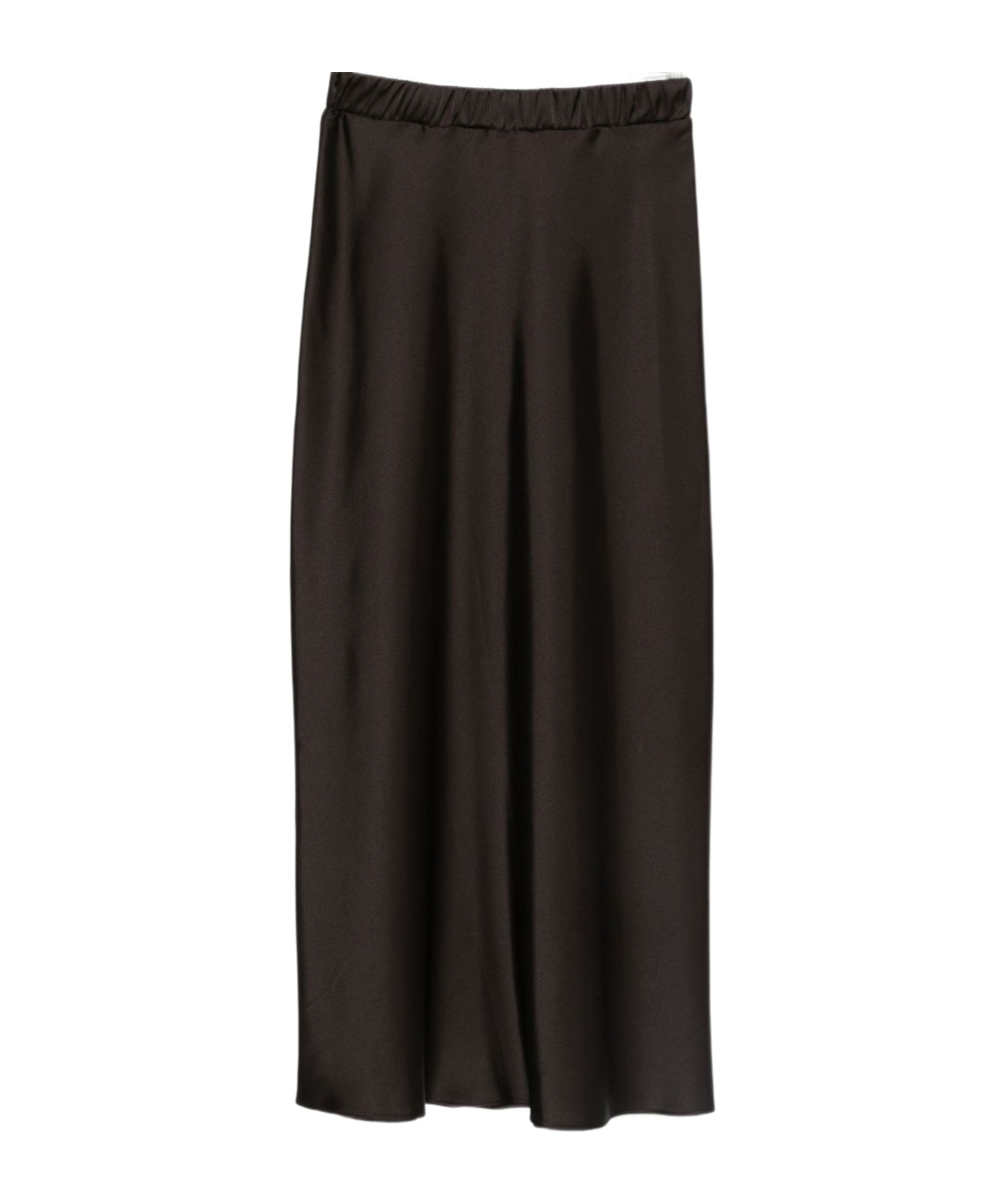 D Exterior Pleated Detail Skirt In Brown