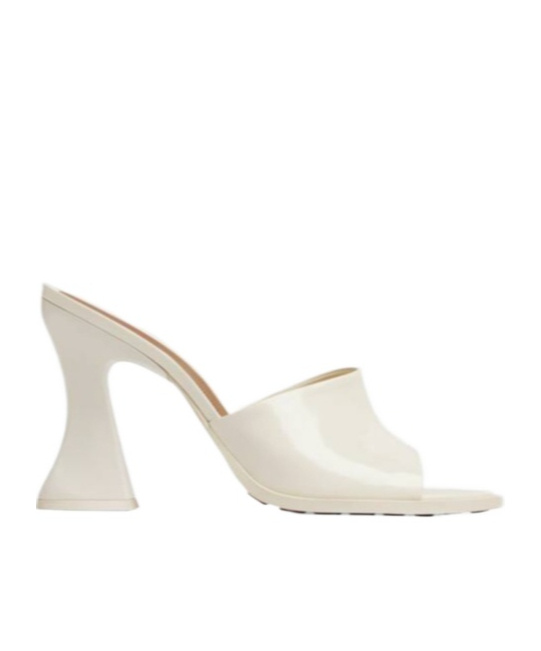 Bottega Veneta White Slip On Heels In White