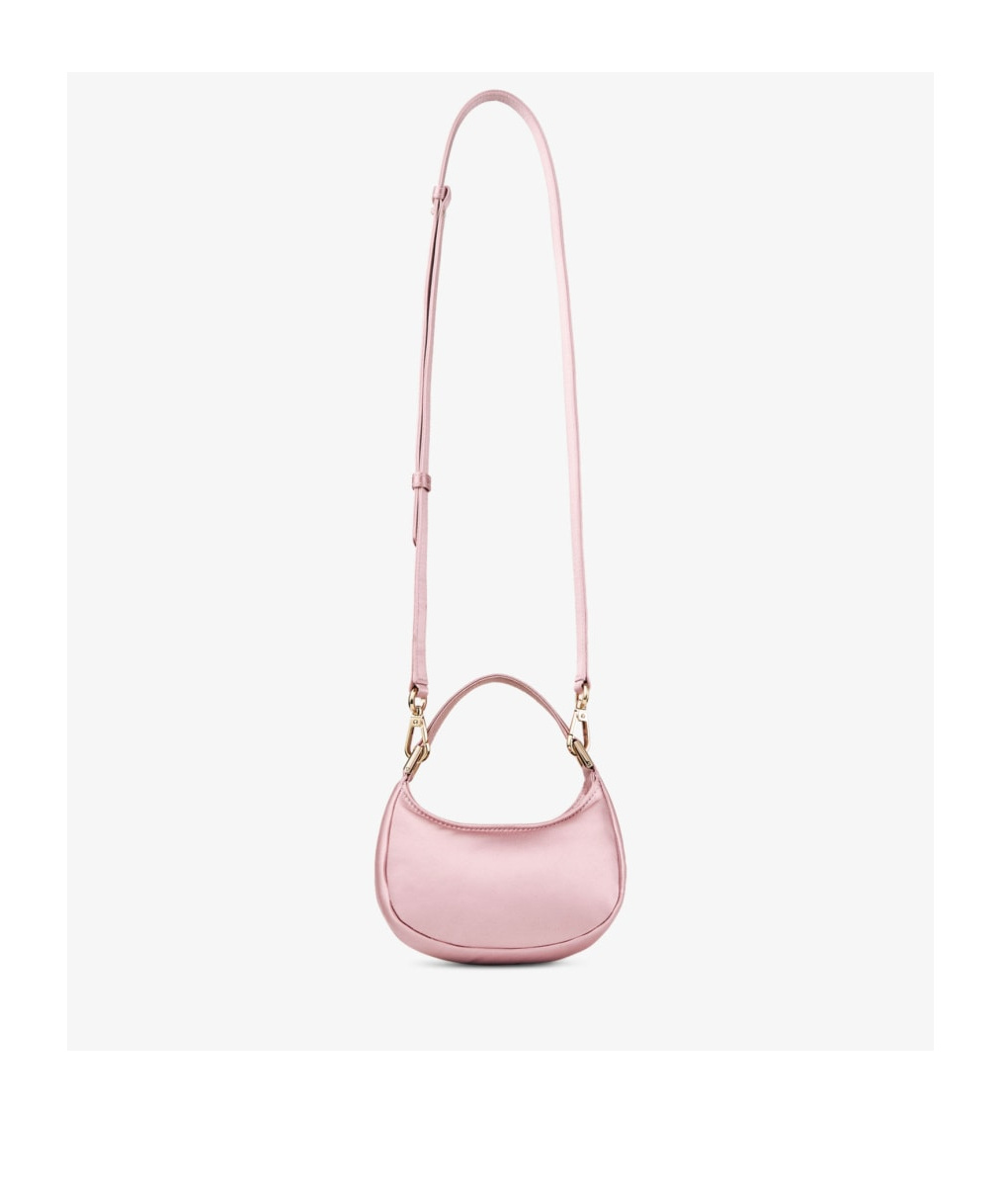 Jimmy Choo Edie Mini Embellished Ruched Satin Shoulder Bag In Rose/light Gold