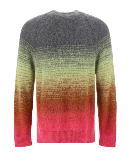 Laneus Gradient-effect Textured Jumper In Multicolor
