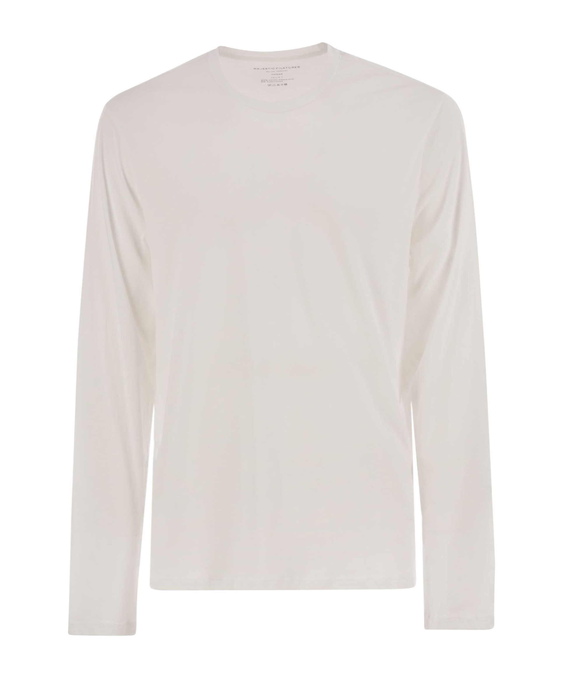 Majestic Long-sleeved Crew-neck T-shirt