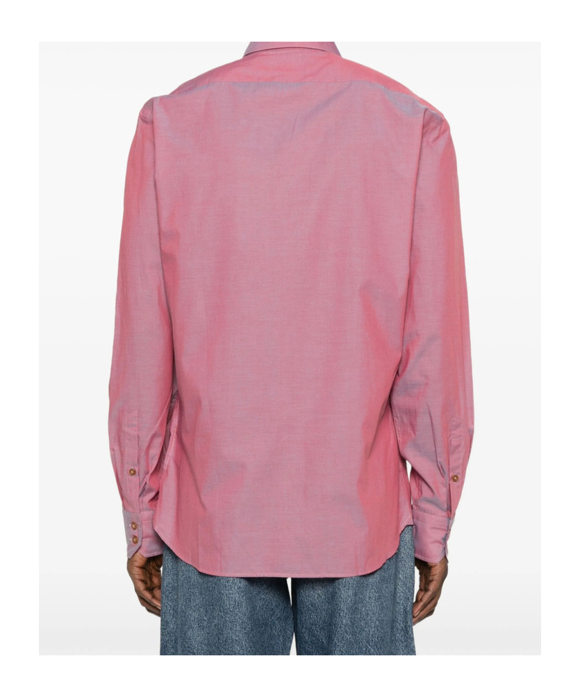 Vivienne Westwood Ghost Shirt Cangiante Poplin Pink 54 Men In Pink