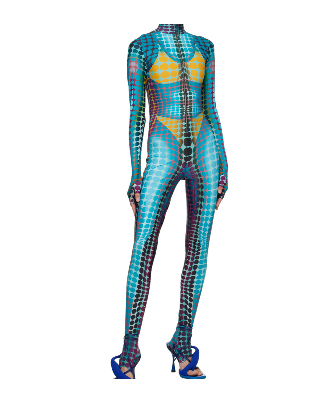 Jean Paul Gaultier Polka Dot Jumpsuit In Multi