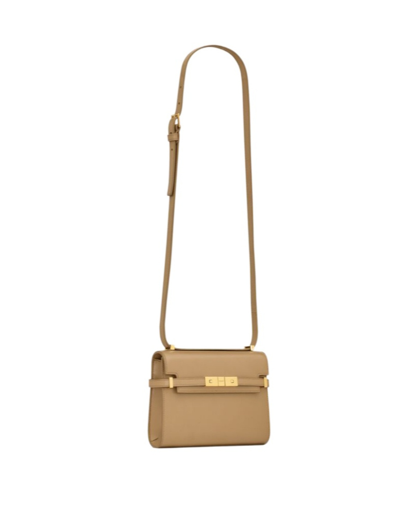 Saint Laurent Mini Manhattam In Box Cross Body Bag In Nude