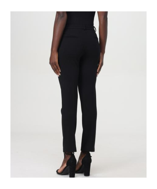 Pinko Bello Cigarette Pants In Milano Stitch In Black