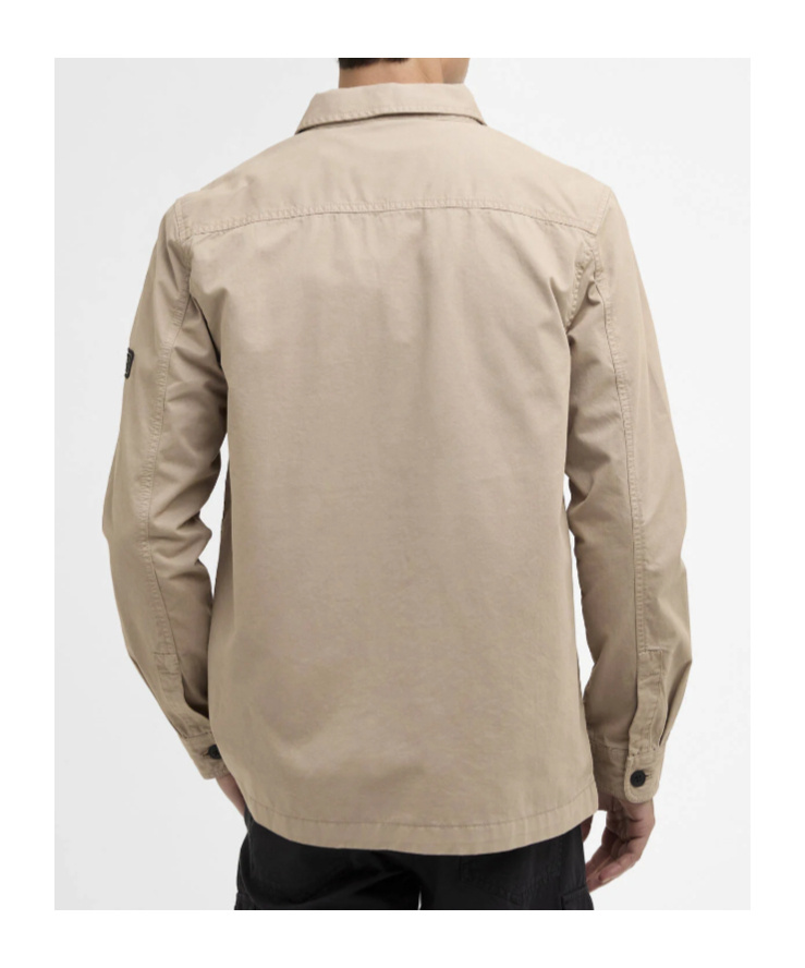 Barbour Buttoned Flap-pocket Overshirt In Neutral