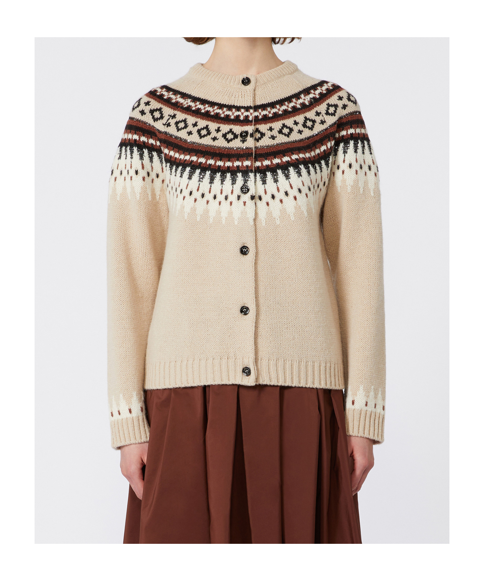 Weekend Max Mara Crew Neck Long Sleeve Sweater In Neutral