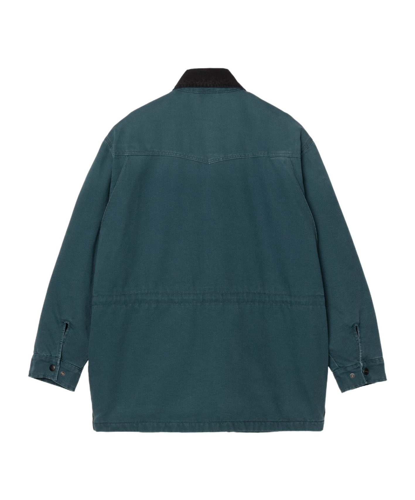 Carhartt Og Santa Fe Coat In Deep Lagoon/black