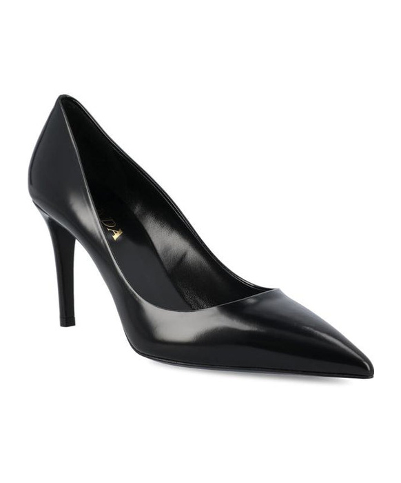 Prada Leather Pumps In Black