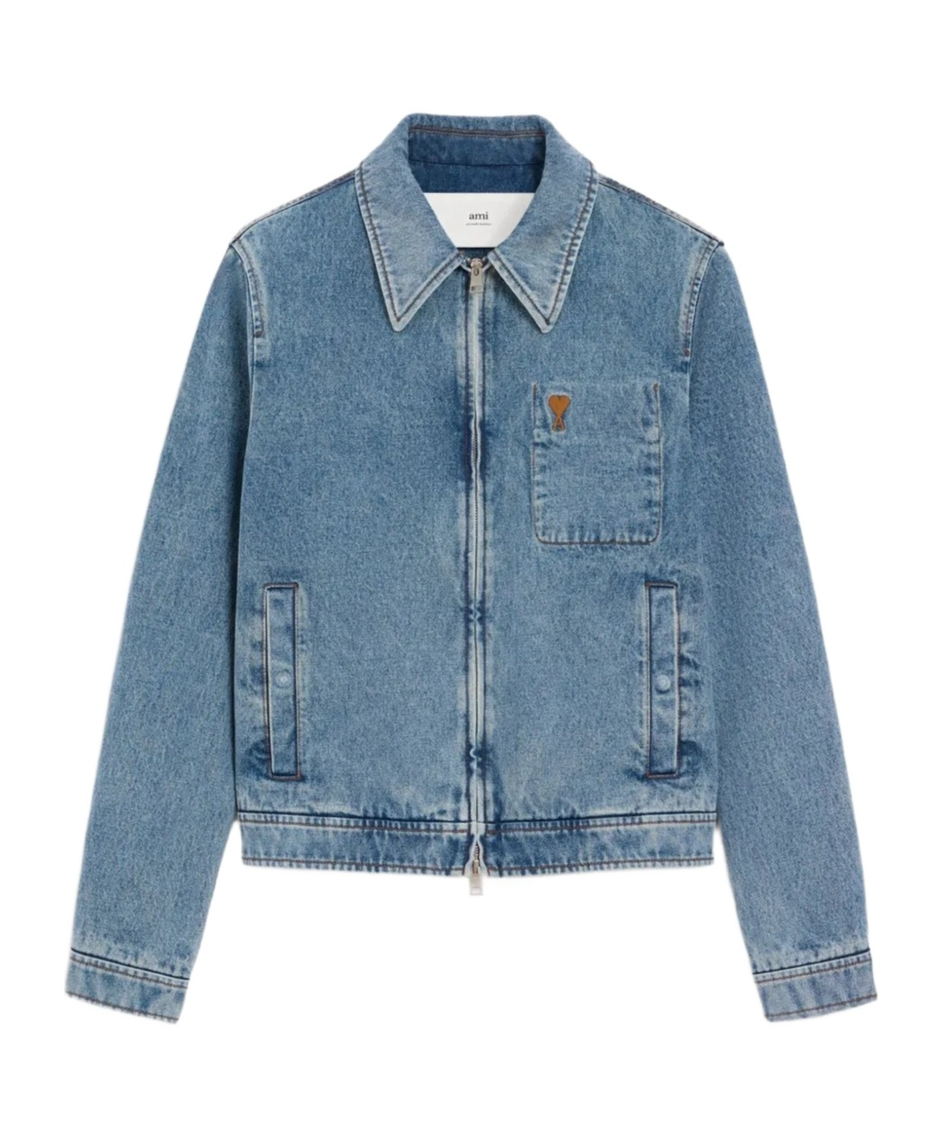 Ami Alexandre Mattiussi Ami Paris Jacket Adc Zipped Jacket Clothing In Blue