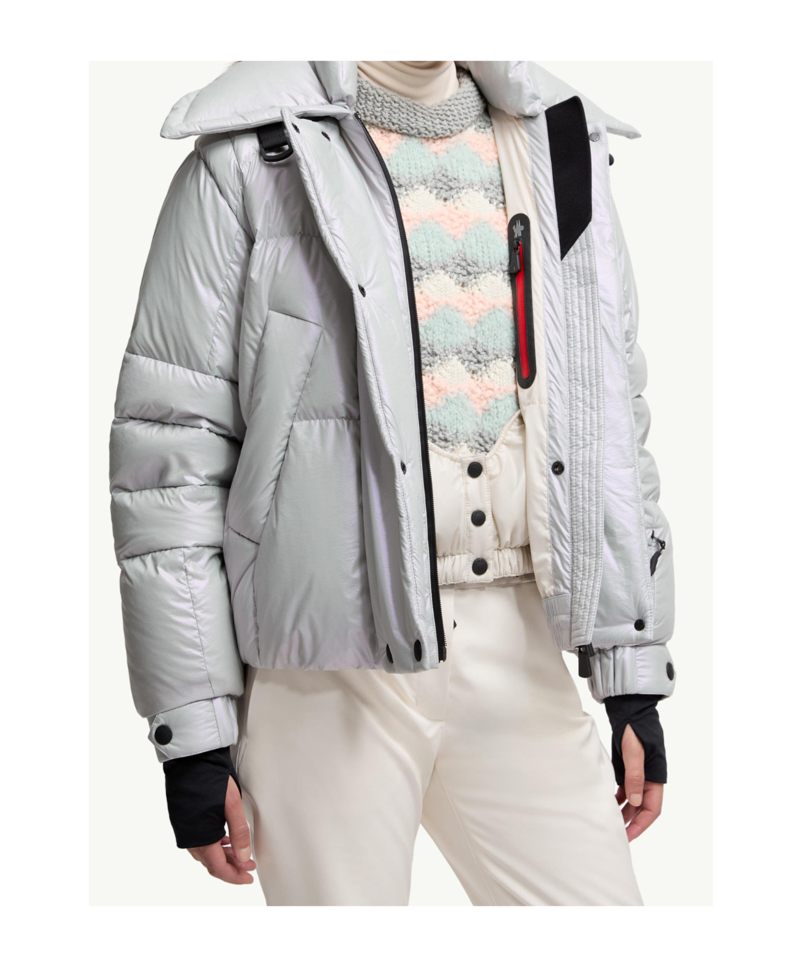 Moncler Jeita Down Ski Jacket In Gray