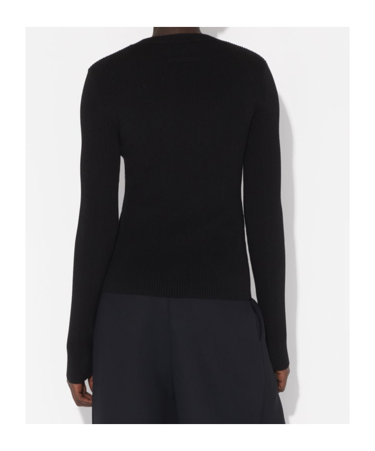 Jean Paul Gaultier Top With Transparent Chevron Black In Black
