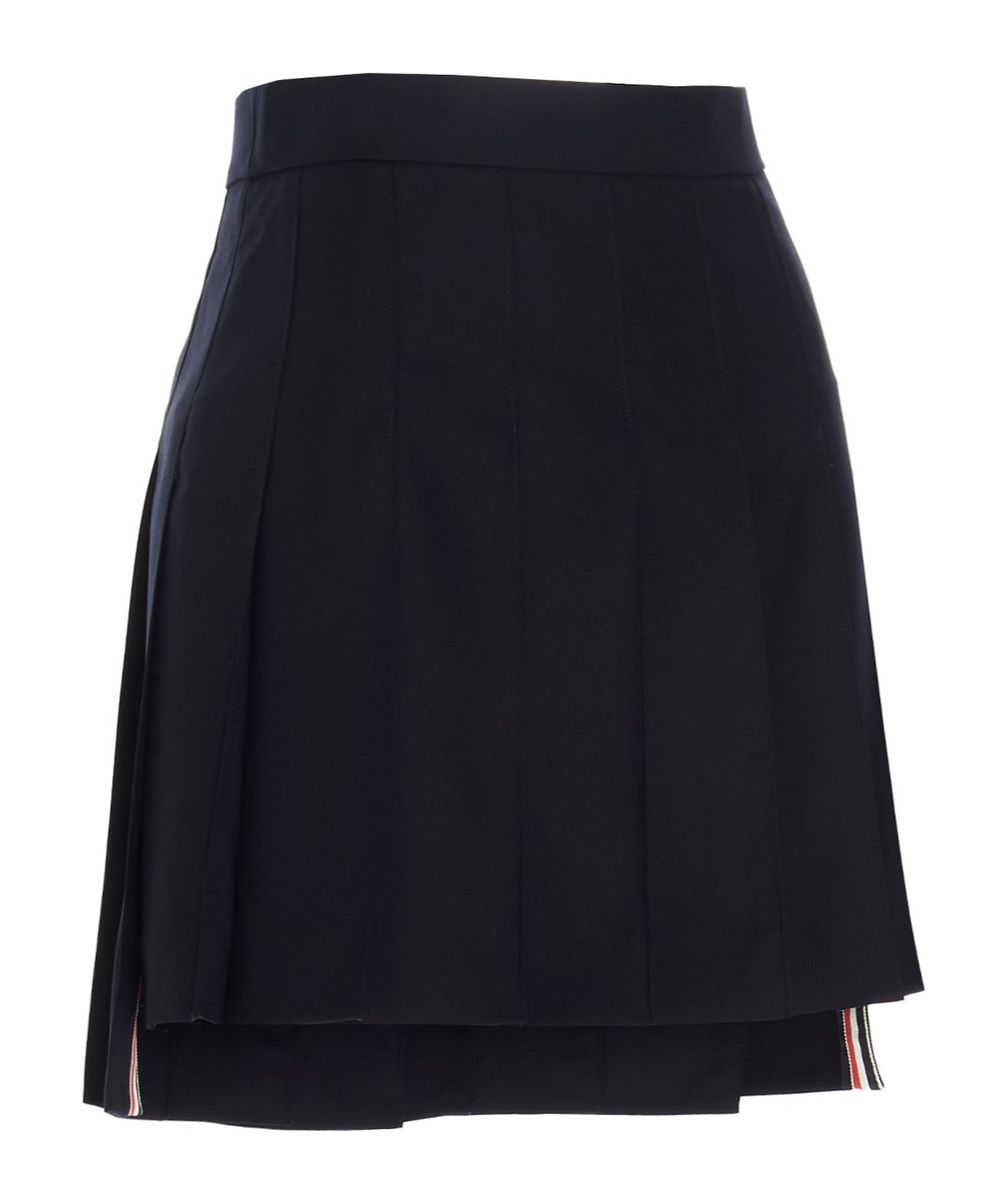 Thom Browne Graphite Wool Mini Skirt For Women In Black
