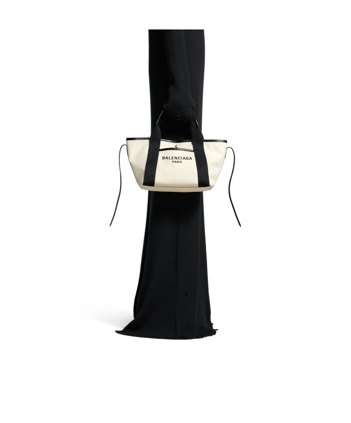 Balenciaga Shoulder Bag With Contrasting Accents And Bold Logo In White