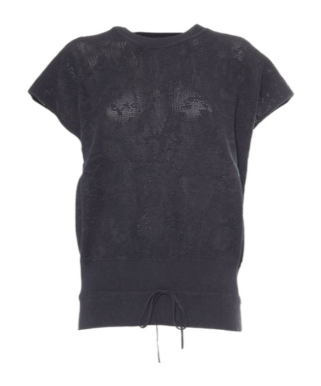 Fabiana Filippi Cotton Jacquard Crewneck Vest