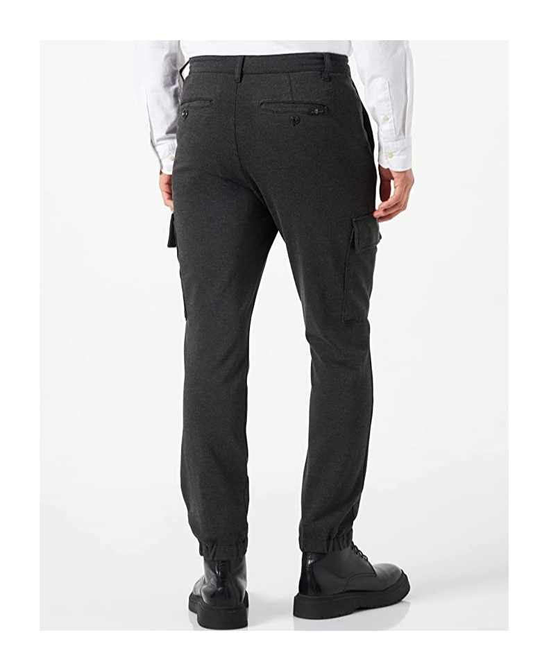 7 For All Mankind Belt-loop Casual Pants In Black