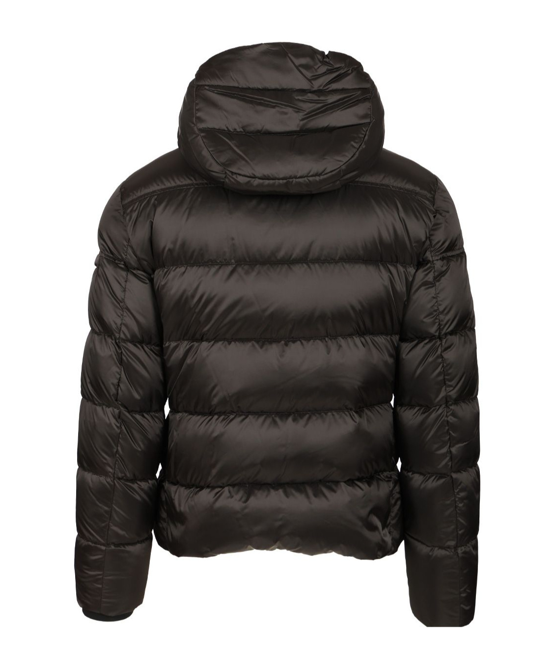 Moorer Hooded Quilted Down Jackets With Side Pockets In Black
