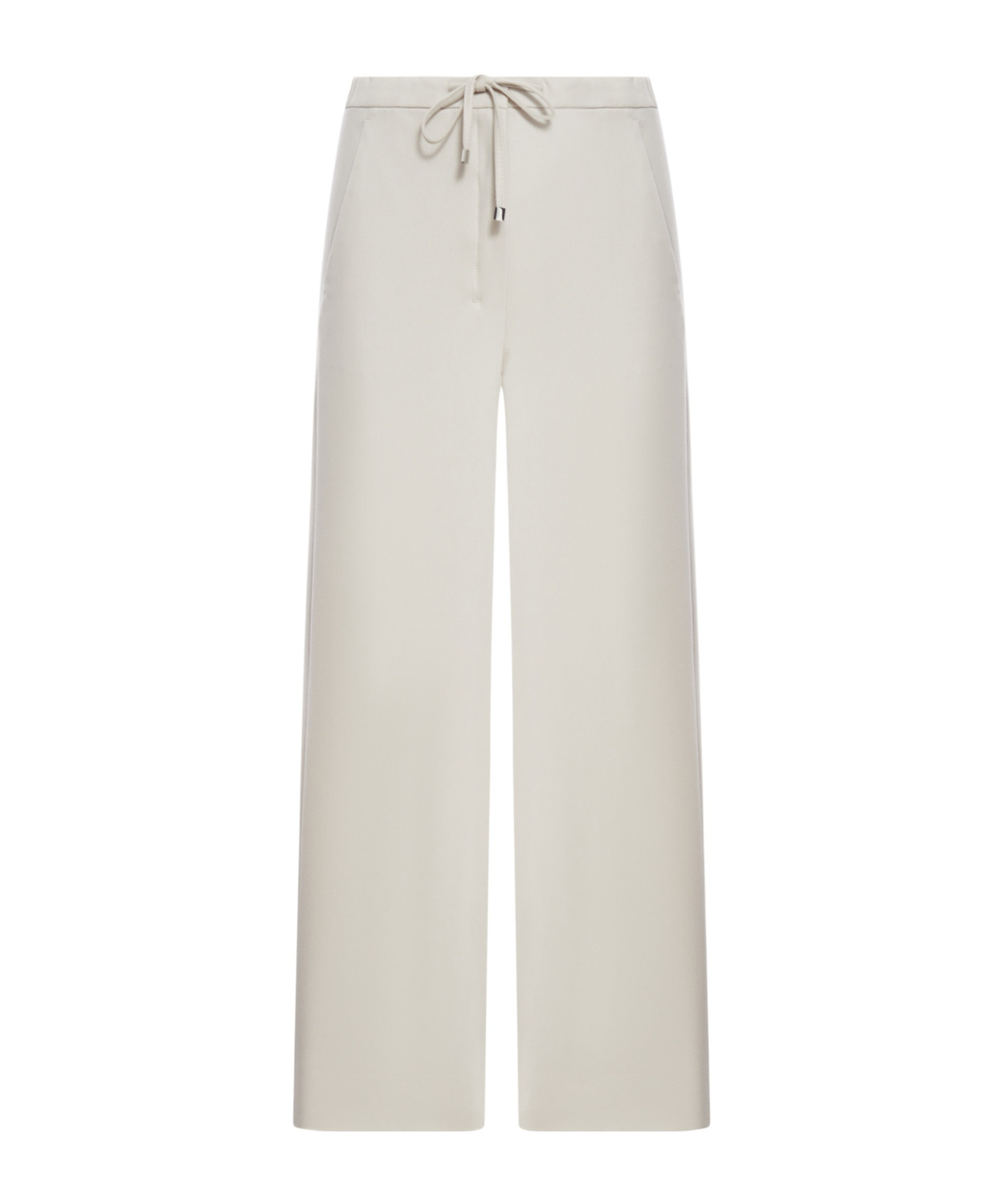 Max Mara Drawstring Casual Pants In White