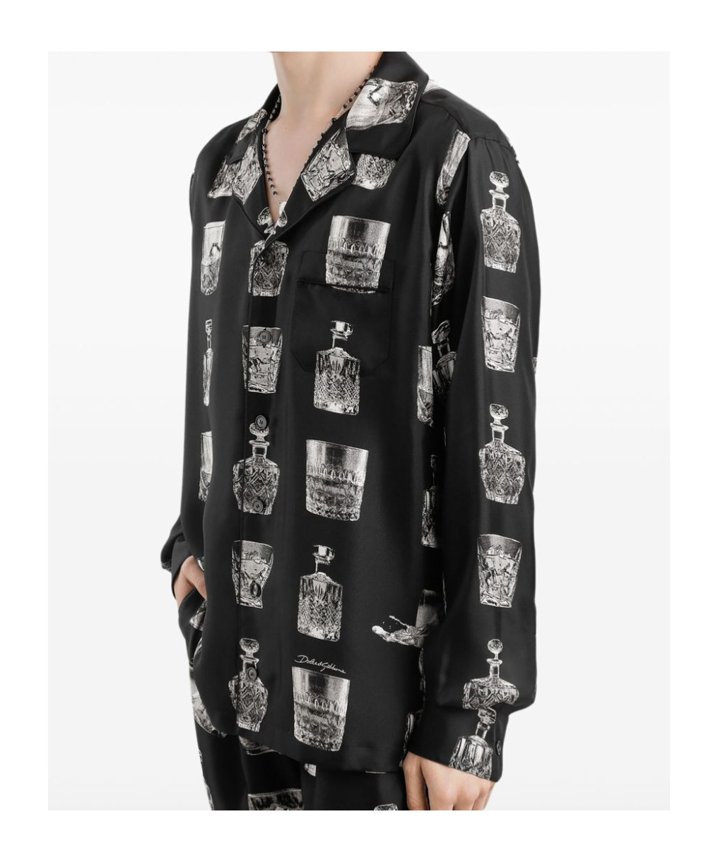 Dolce & Gabbana Print Shirt In Black