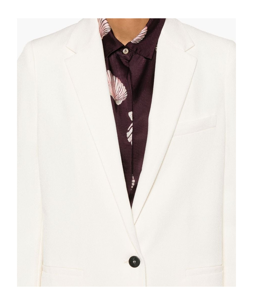 Shop Forte Forte Long-sleeved Suit Coat In White
