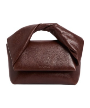 Jw Anderson Twisted-handle Leather Tote Bag In Brown