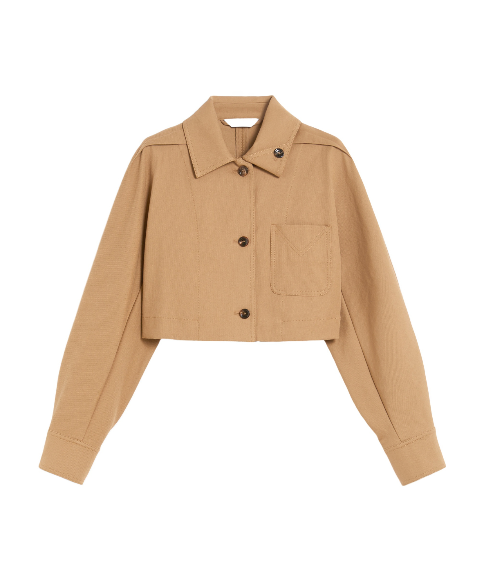 Max Mara Long-sleeved Casual Jacket In Nude