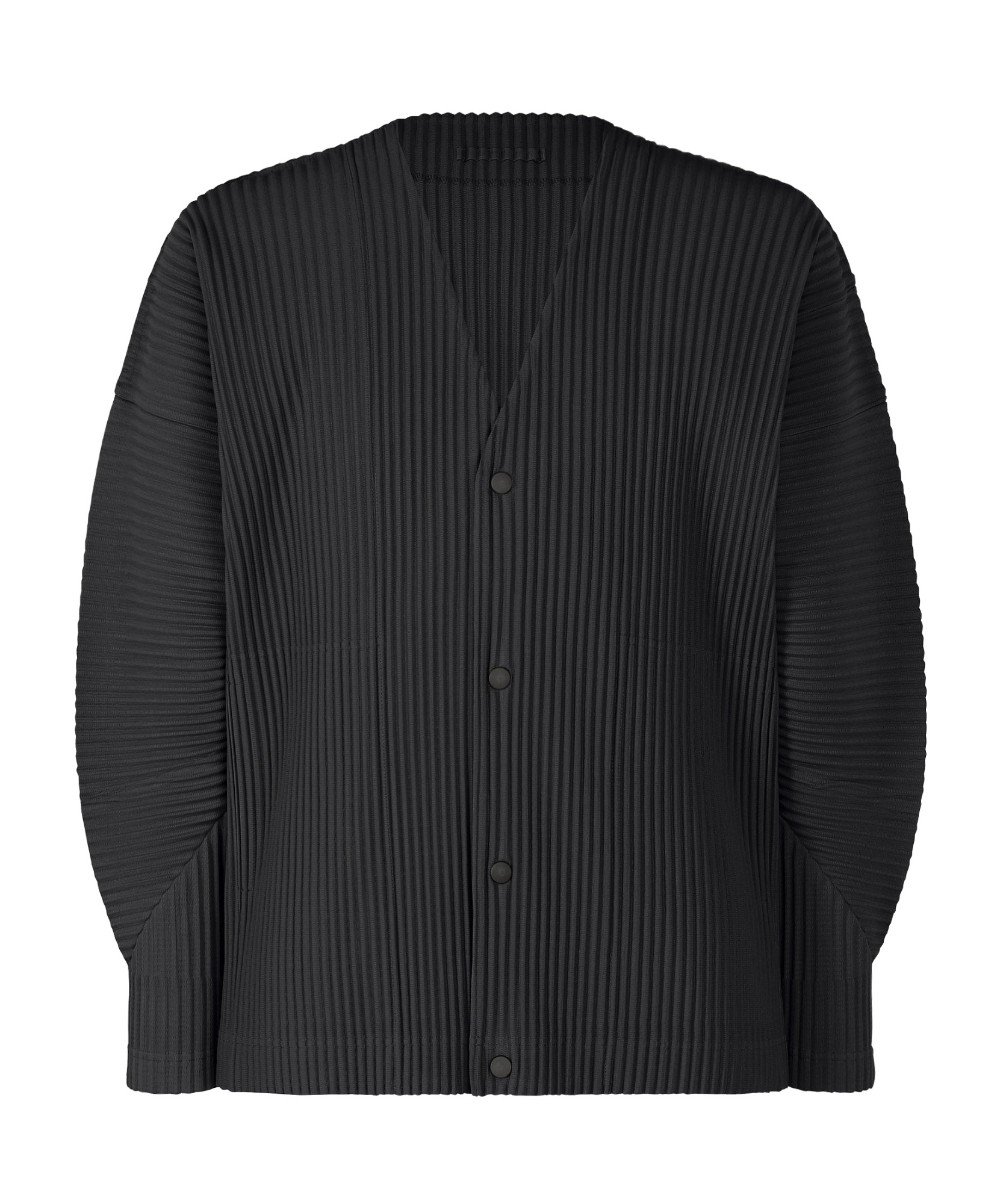 Issey Miyake Long-sleeved Cardigan In Black