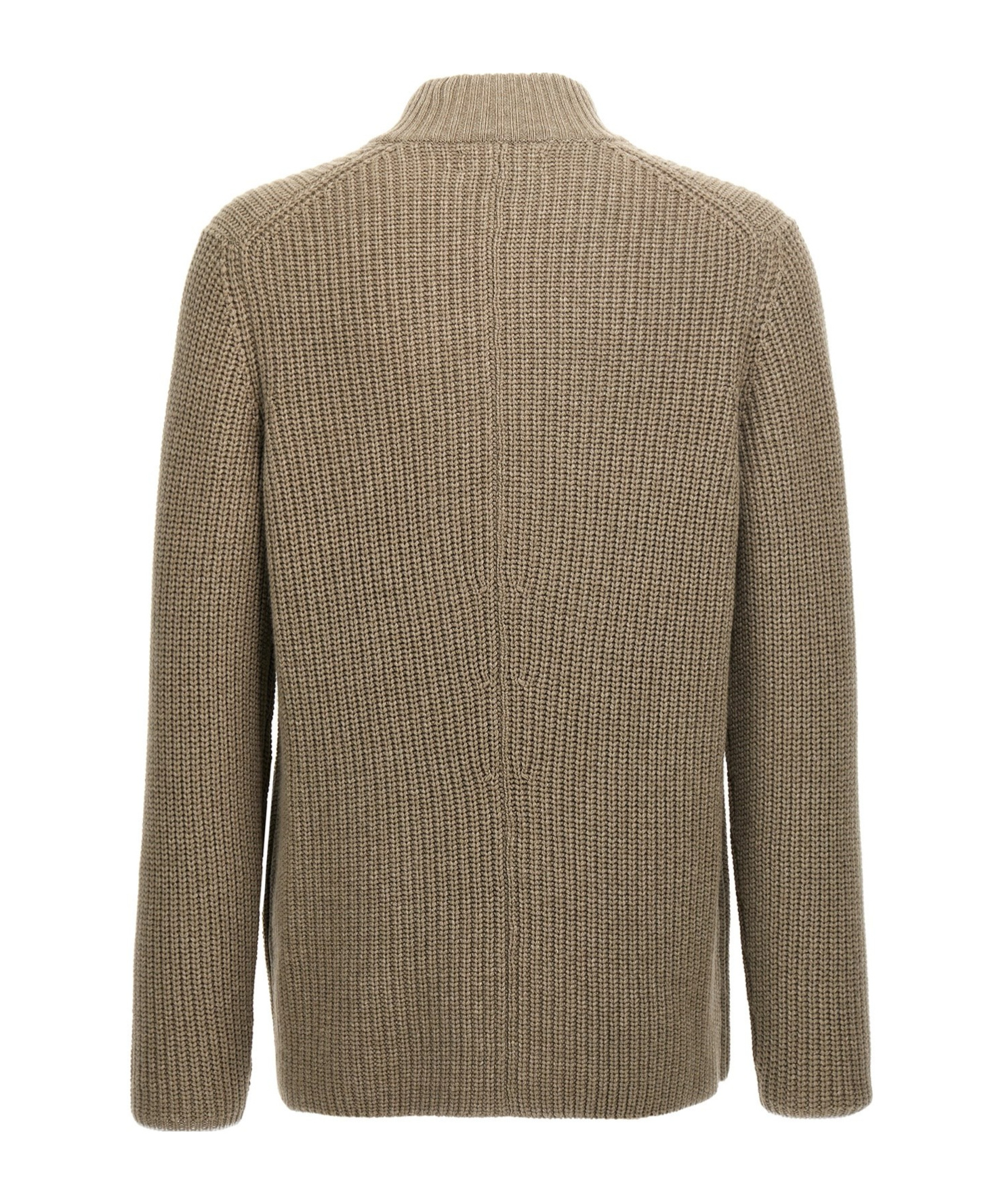 Brunello Cucinelli Olive Double-breasted Cardigan In Brown