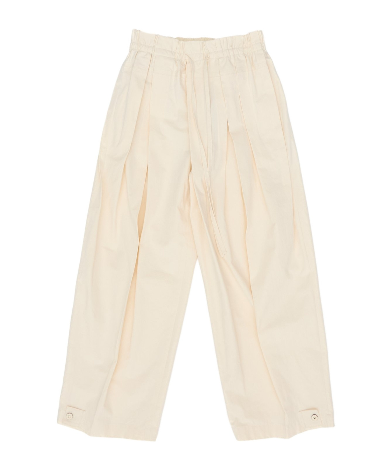 Jil Sander Pleat Detailed Drawstring Trousers In Neutral