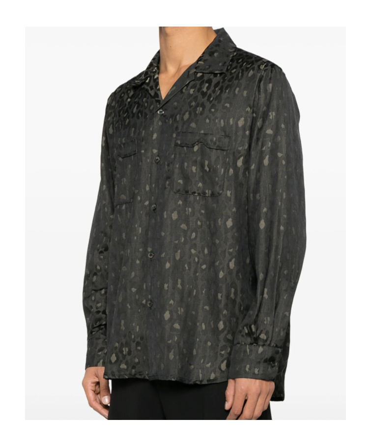 Shop Needles Animal Pattern Shirt In Black