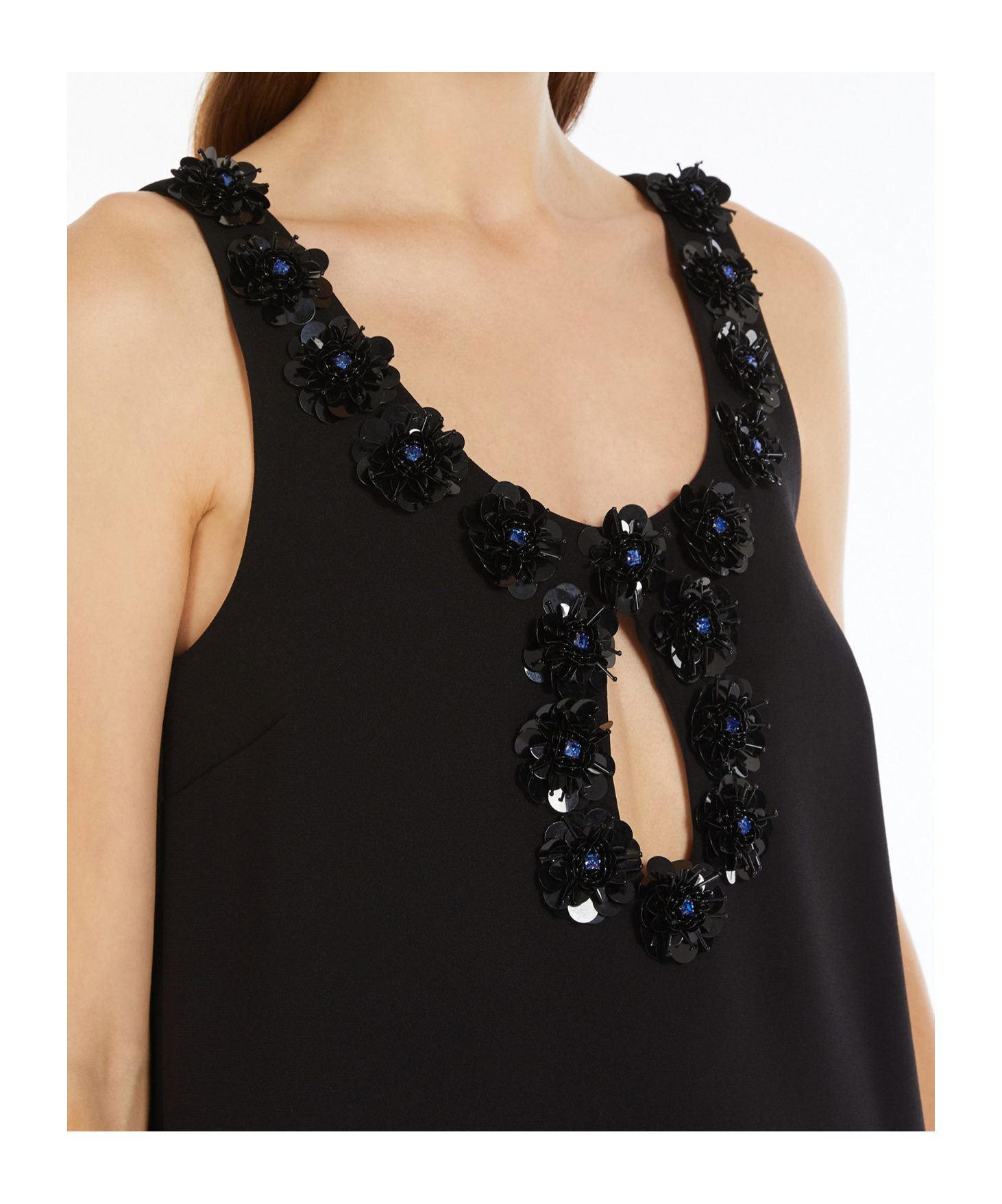Max Mara Short Sleeveless Dress In Black