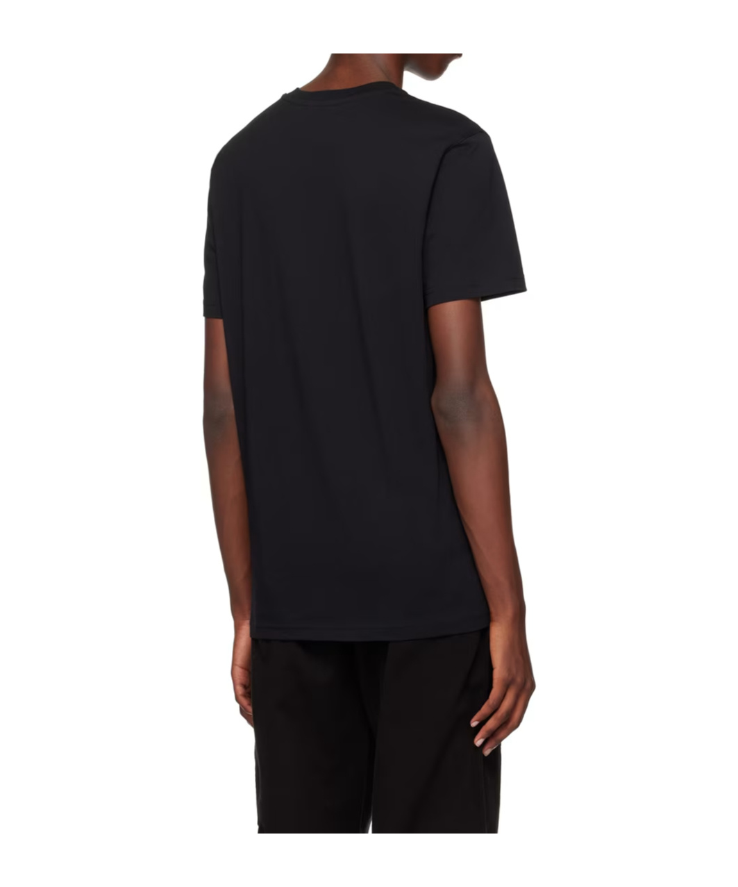 Moschino Round Collar Logo T-shirt In Black