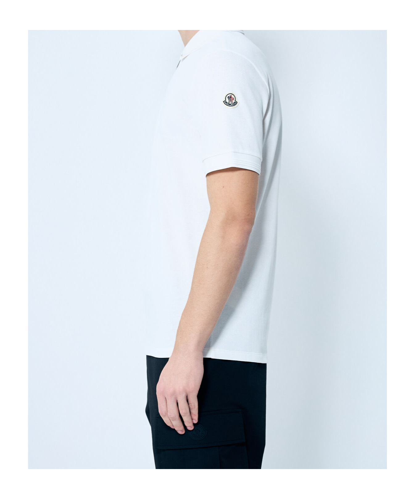 Moncler Short-sleeve Polo Shirt In White