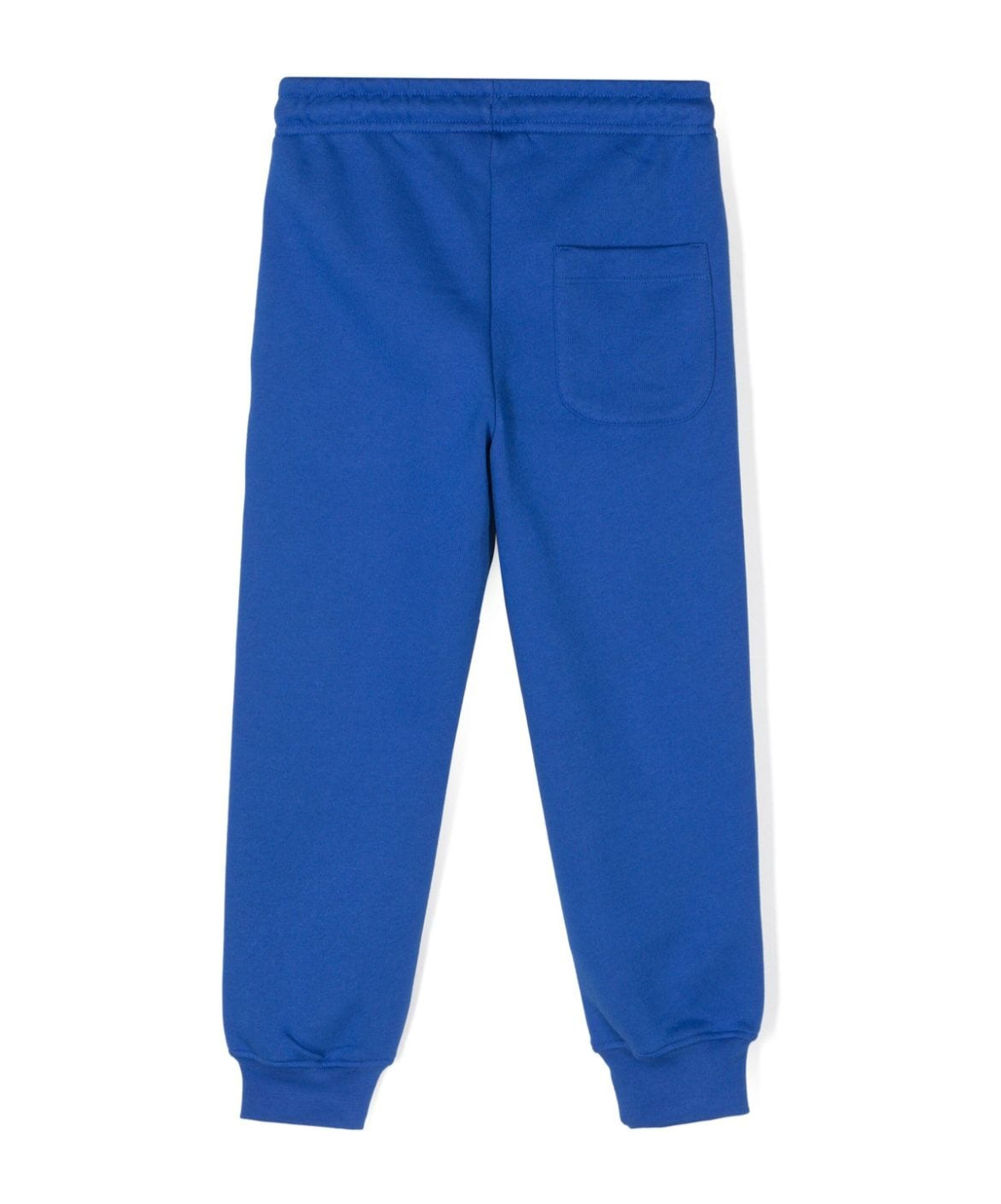 Shop Msgm Logo-print Track Pants In Blue