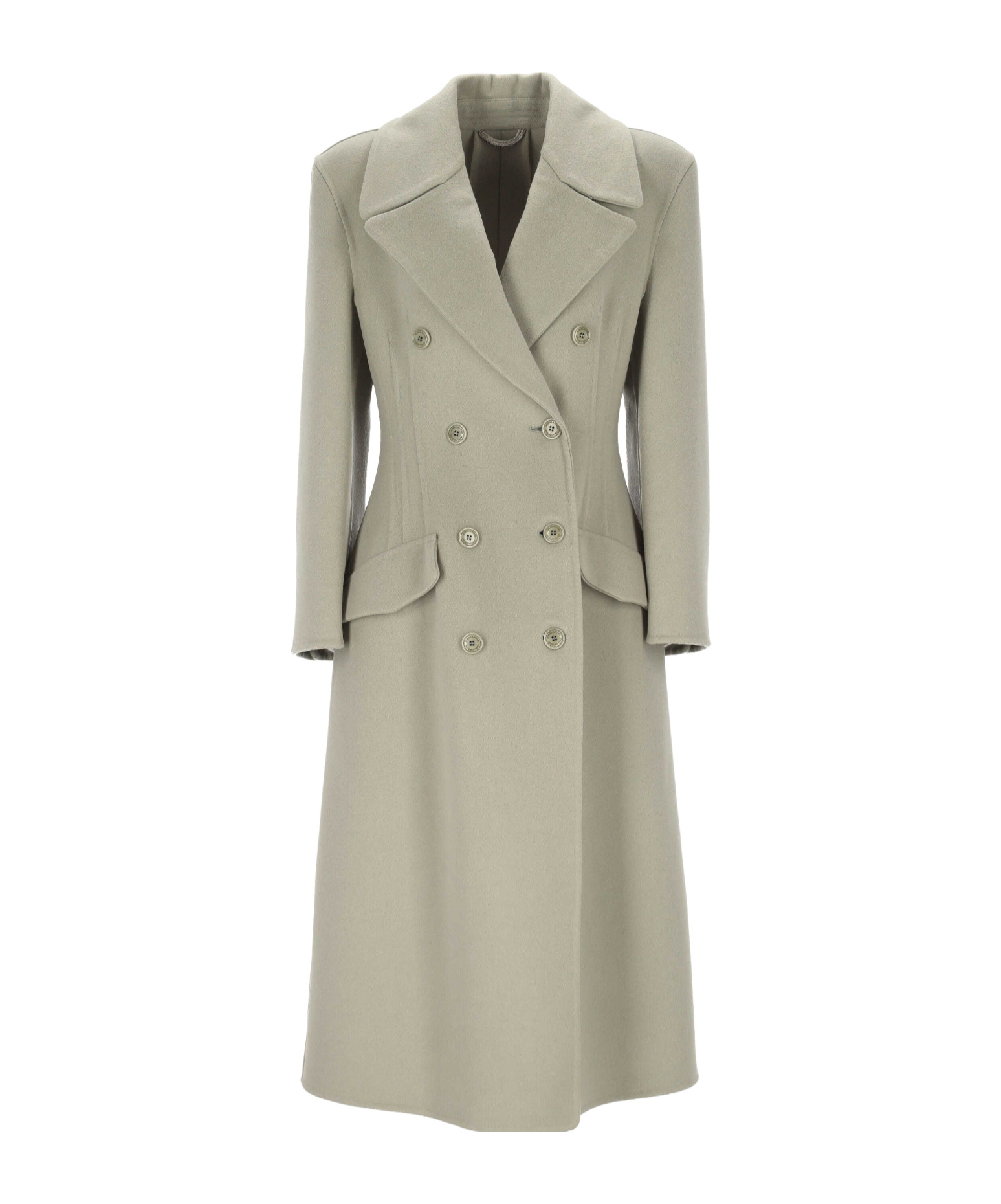 Ermanno Scervino Long-sleeved Coat In Gray