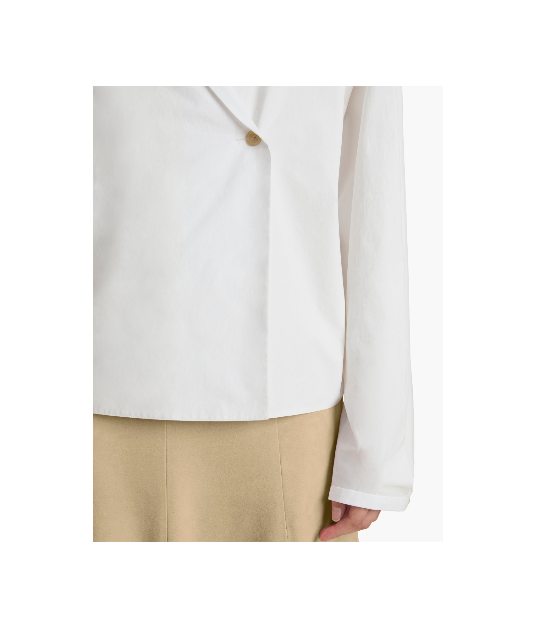 Khaite Ashton Double-breasted Cotton Top In White