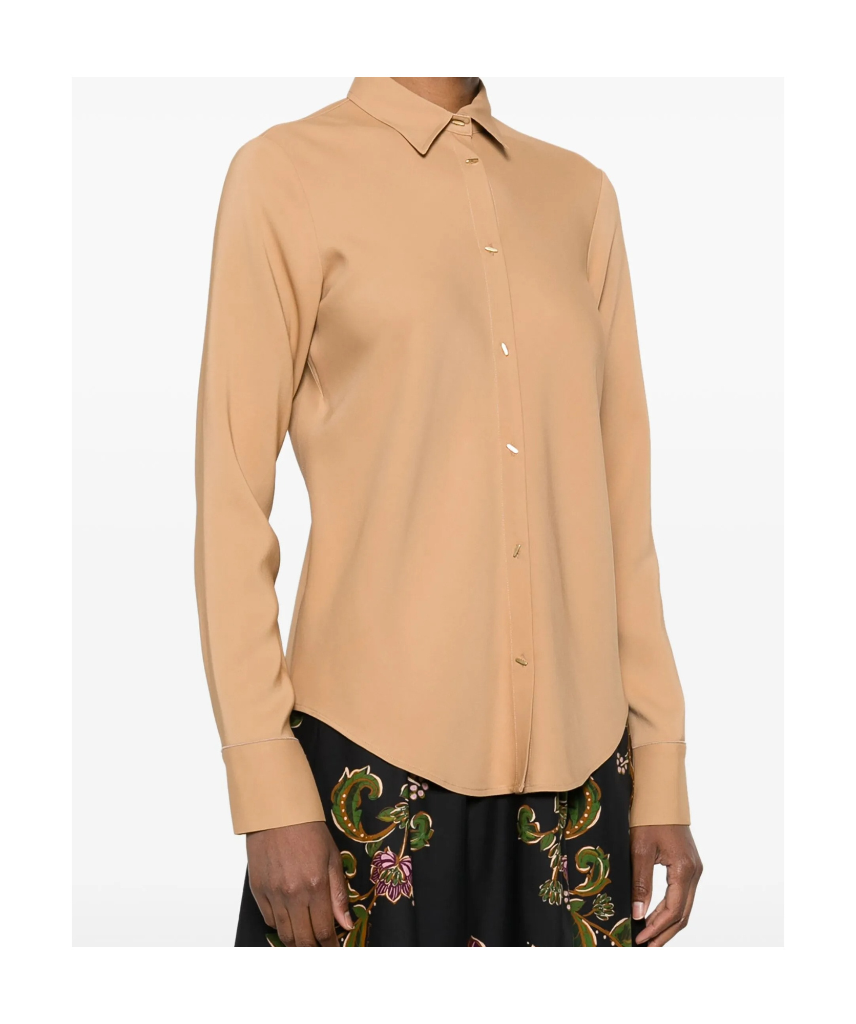 FORTE FORTE STRETCH CADY CREPE SHIRT