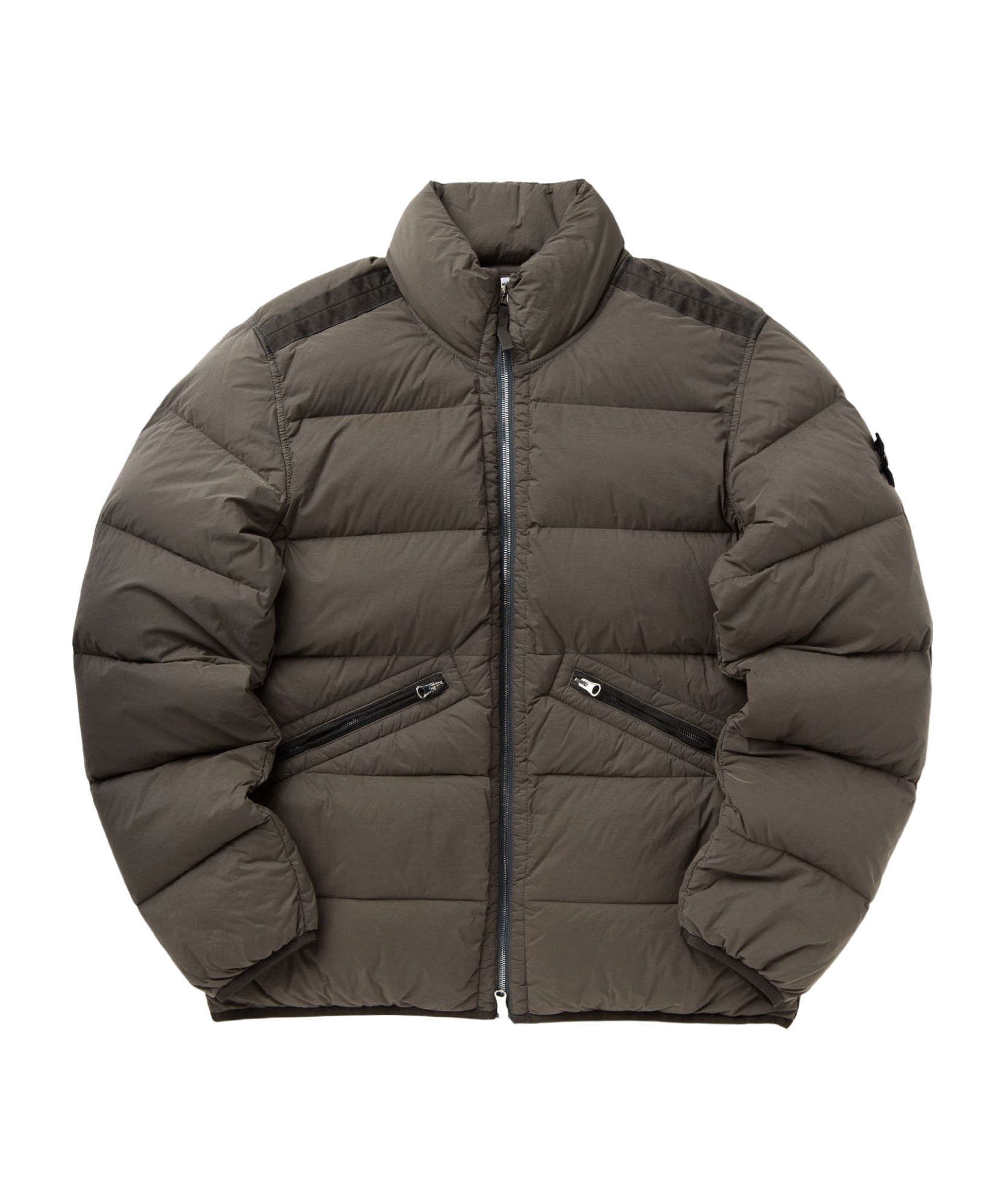 Stone Island Seamless Puffer Coat In Black