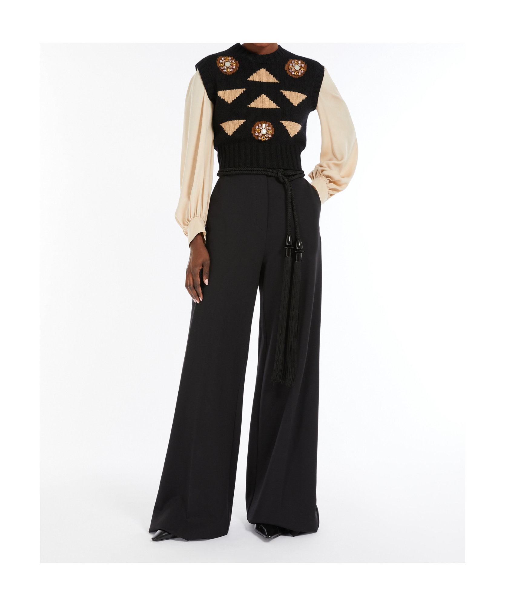 Max Mara High-waisted Casual Pants In Black