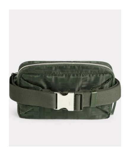 Kenzo Monogram-pattern Belt Bag In Green