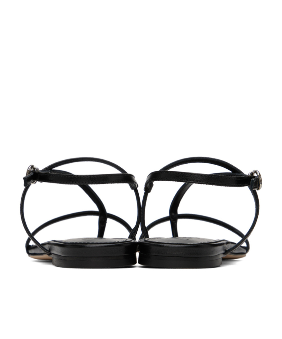 Aeyde Ella Flat Sandals In Black