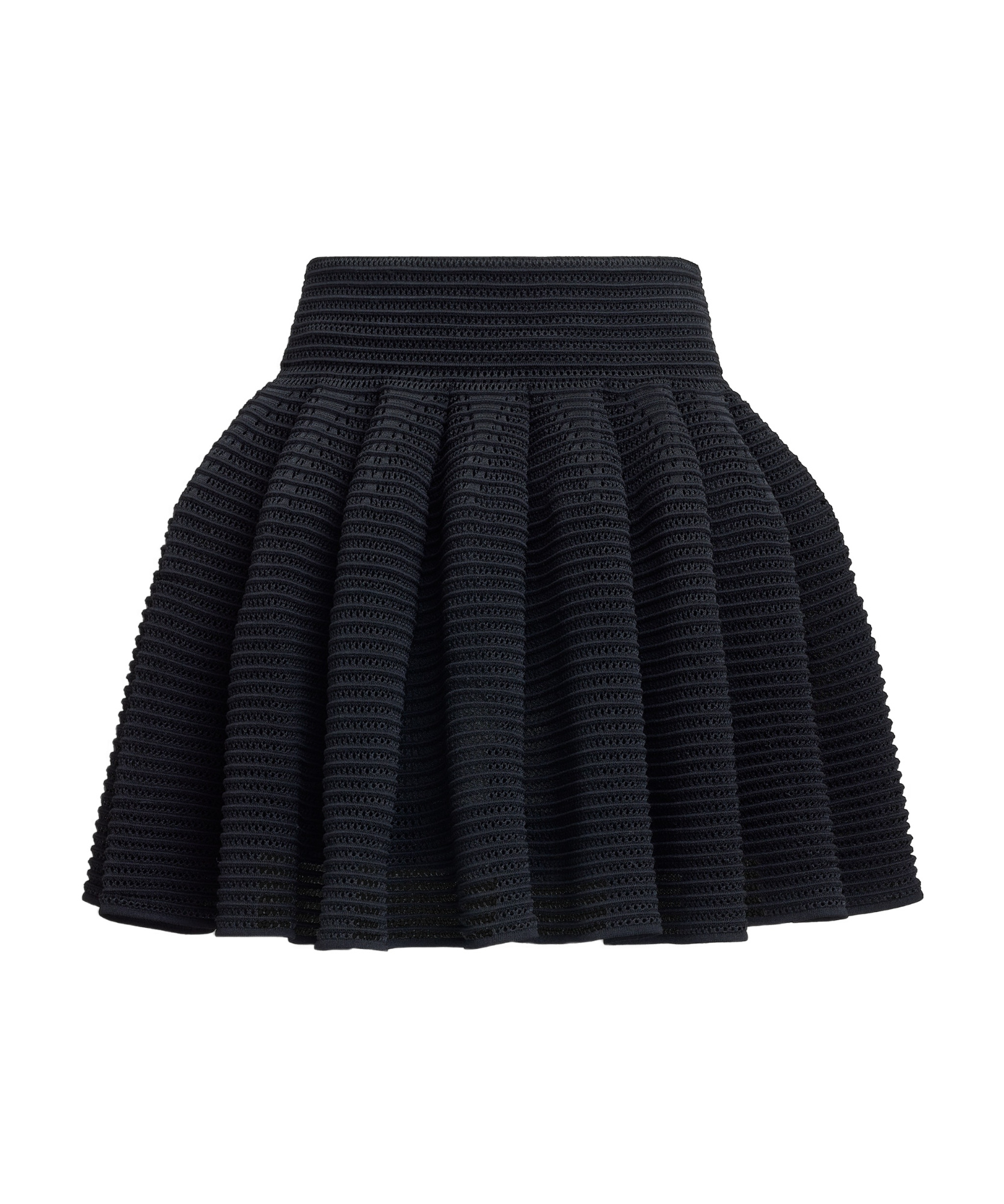 Alaïa Full Skirt With Pleated High Waist In Black