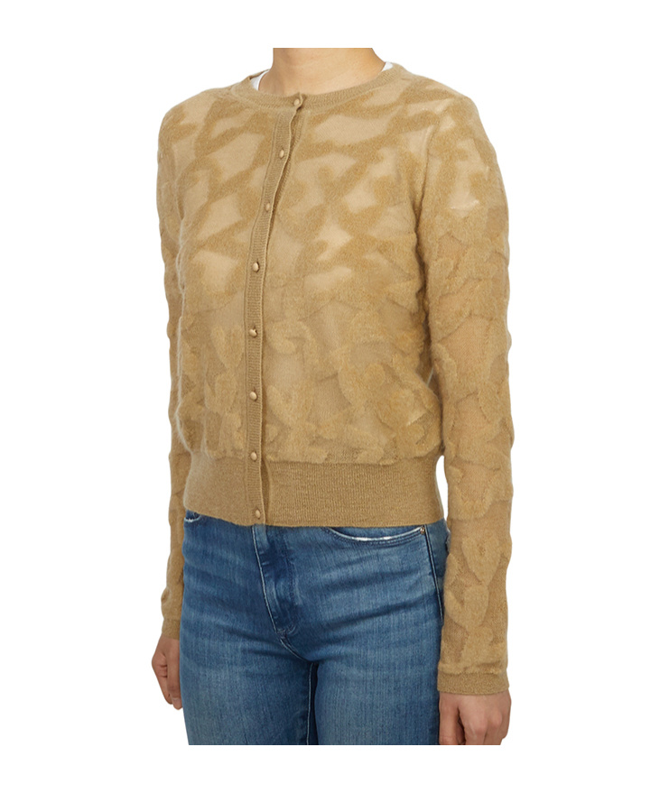 Max Mara Long-sleeved Cardigan In Nude