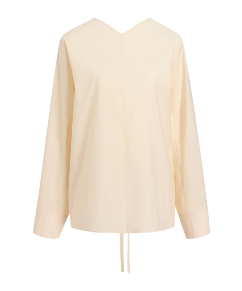 Khaite Durion Open-back Satin Top In White