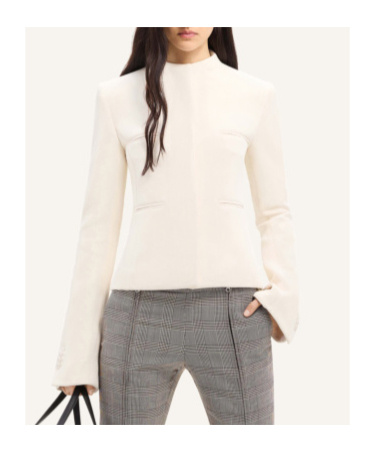 Courrèges Heritage Concealed-fastening Crepe Jacket In White