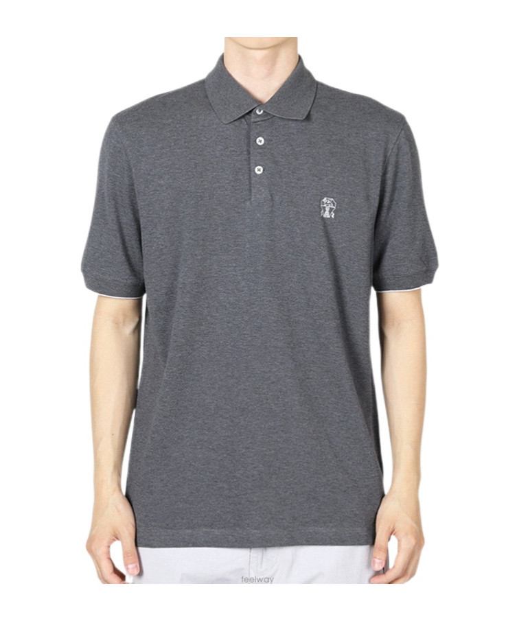 Brunello Cucinelli Logo-embroidered Polo Shirt