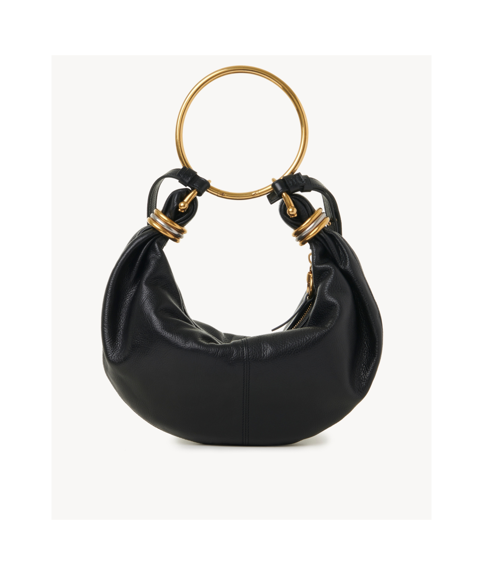 Shop Chloé Small Bracelet Hobo Shoulder Bag In Black