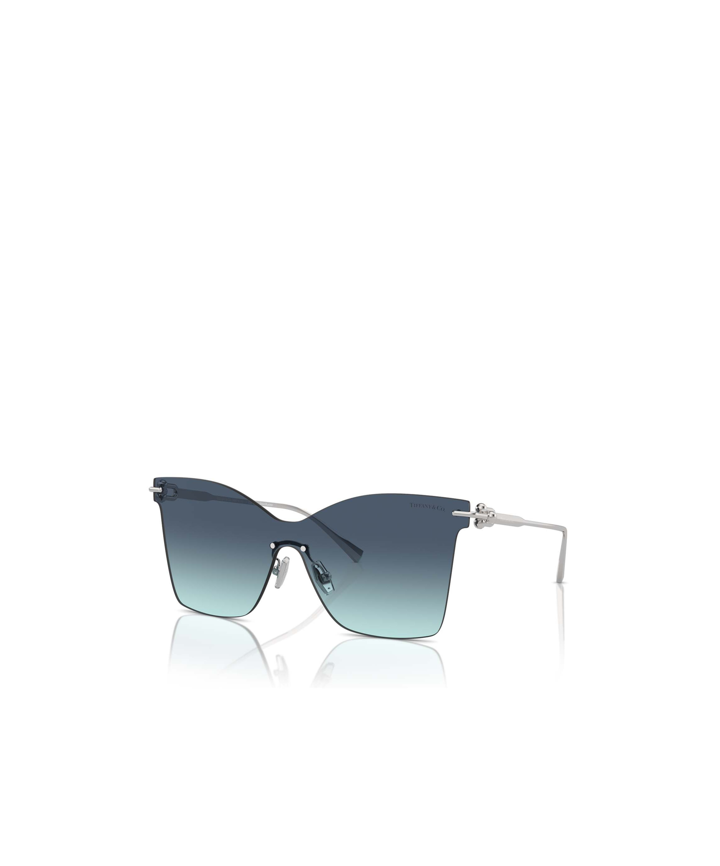 Tiffany & Co . 143mm Gradient Rimless Butterfly Shield Sunglasses In Blue