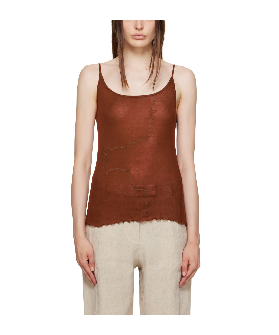 Baserange Spoon Collar Sling In Brown